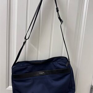 Michael Kors Navy and Black Messenger Bag